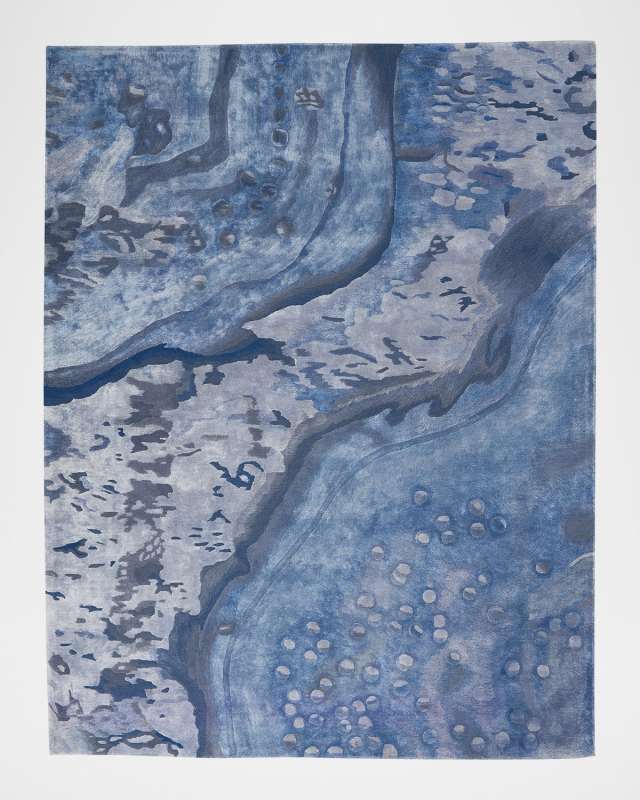 Prismatic Blue Hand-Tufted Rug, 9' x 12'